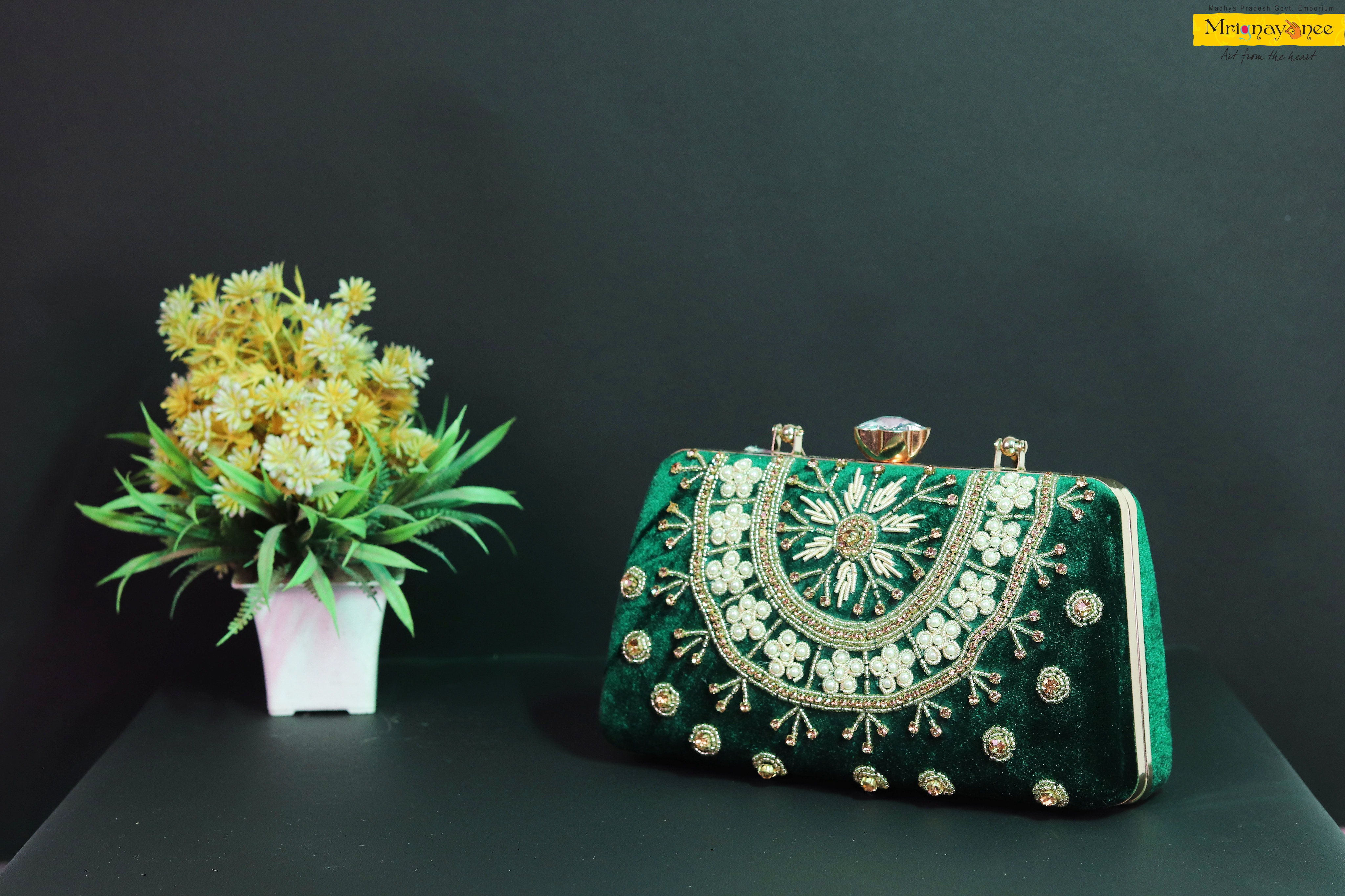 Zari zardozi clutch from Bhopal jpg